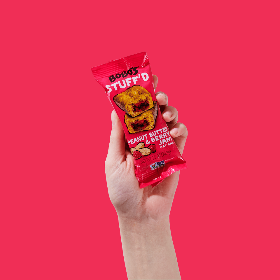 Peanut Butter & Berry Jam Stuff'd Oat Bar